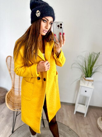 Női sárga puha kabát