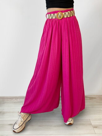 Redőzött női nadrág  HOT PINK 