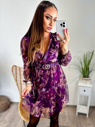 Modern női rövid ruha lila