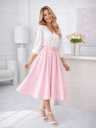 Dámska ružová midi sukňa 