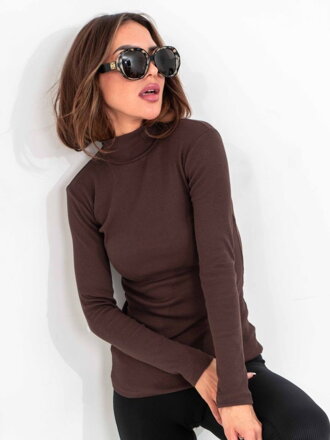 Bordázott női garbó chocco színben BLK119-23