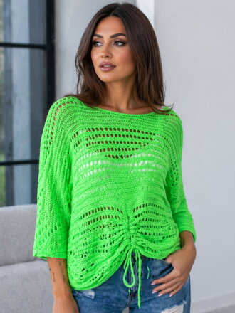 Stílusos női NEONGREEN pulóver