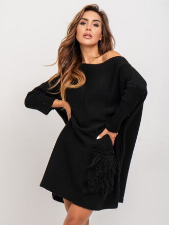 Női hosszú pulóver SW169-23 fekete