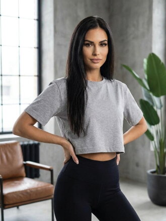 Pamut croptop szürke színben VSB LILLY 