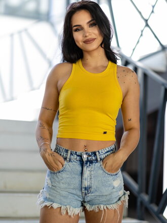 Nyári női VSB LOLLY croptop dark-yellow