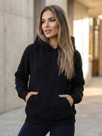 Stílusos fekete női melegítő pulóver VSB BASIC