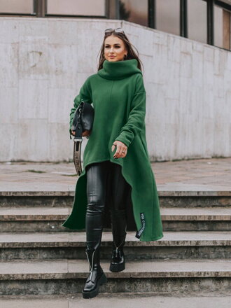 Dámske zelené pončo VSB Collection LONG 