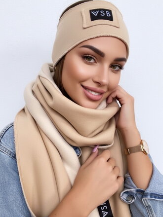 Luxus VSB szett sál + fejpánt testszín feketével