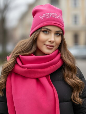 Melegítőszett VSB NELA sapka + rózsaszín sál