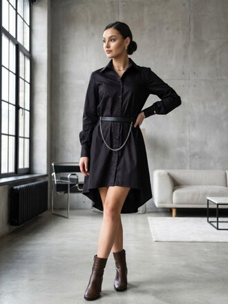 Stílusos női ing ruha VSB GRÉTTA fekete színben