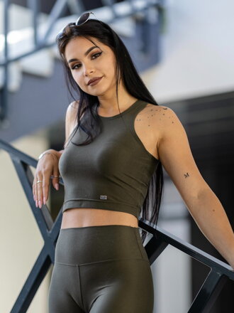 Croptop női VSB SIDESKIN khaki