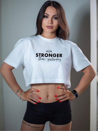 Női VSB croptop STRONGER WHITE
