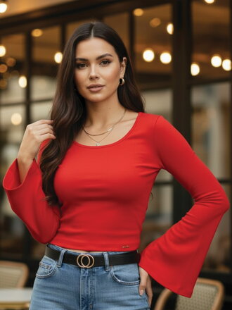 Női piros elegáns póló VSB DORA