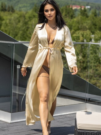 Szatén női kimono VSB KYLIE pezsgő