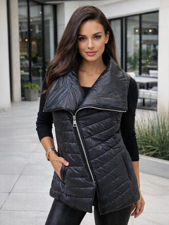 Trendi női mellény fekete MFY 