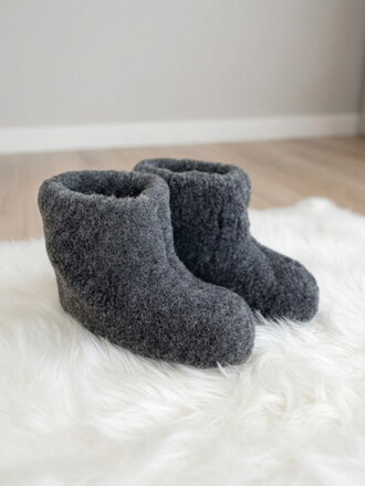 Csodás gyapjú papucs  meleg model 26 szürke