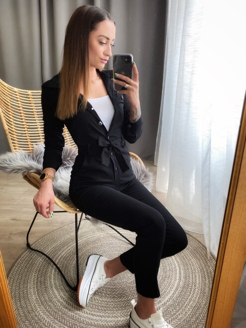Női sportos - elegáns overál  MFY olivazöld színben