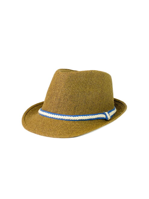 Hnedý slamený klobúk pre pánov 17-201  