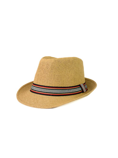 Pánsky slamený klobúk v hnedej farbe 2-08