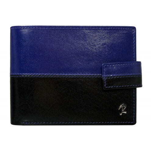 Férfi bőr pénztárca Rovicky N01L-VT2 fekete kékkel