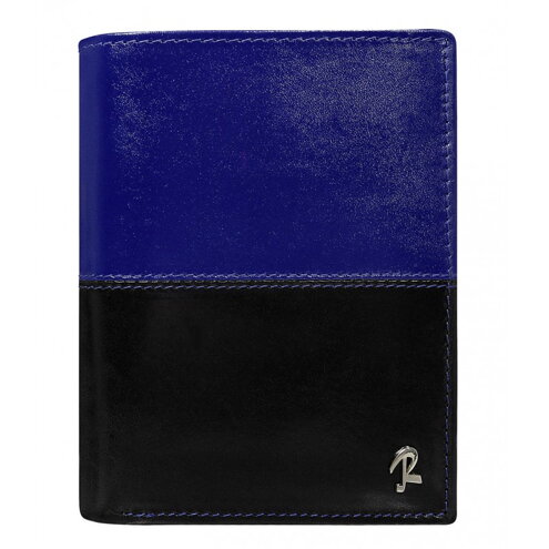 Férfi bőr pénztárca Rovicky N104-VT2 fekete kékkel