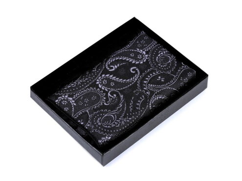 Zsebkendő zakóba paisley minta  770802 fekete