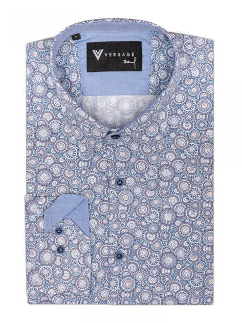 Férfi ing VS-PK-1908 világoskék színű mandala mintával