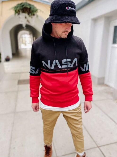 Férfi melegítő felső NASA piros-fekete