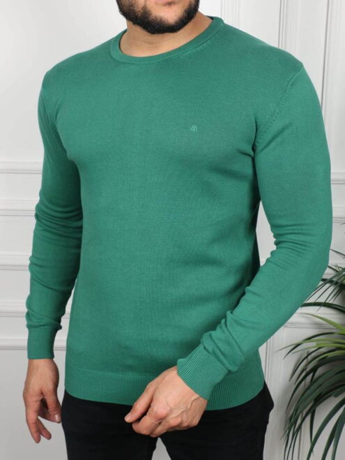 Stílusos férfi pulóver khaki színben
