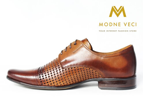 Elegáns cipő - bőr modell 218 - barna