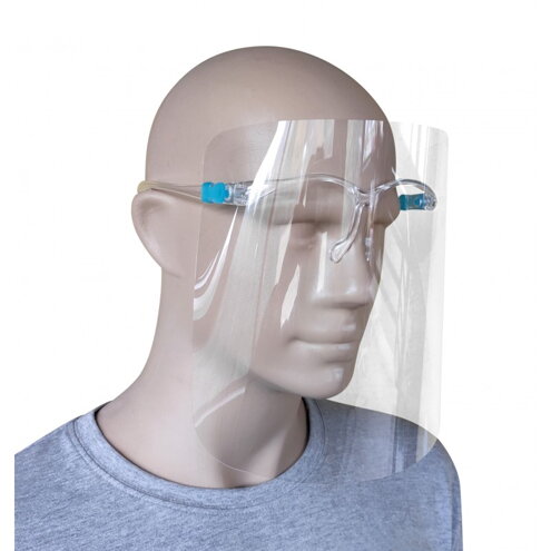 Ochranný štít s okuliarmi