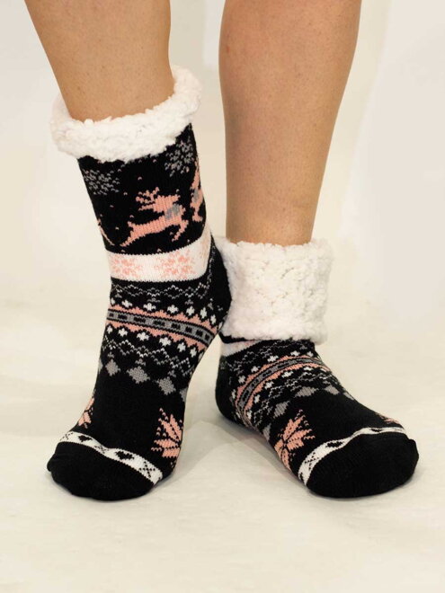 Női karácsonyi zokni L26003 fekete