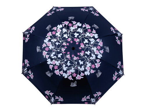 Női összecsukható esernyő kék 530027 VIRÁGOK