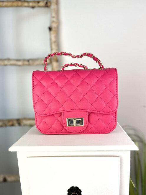 Trendi crossbody táska fukszia színben