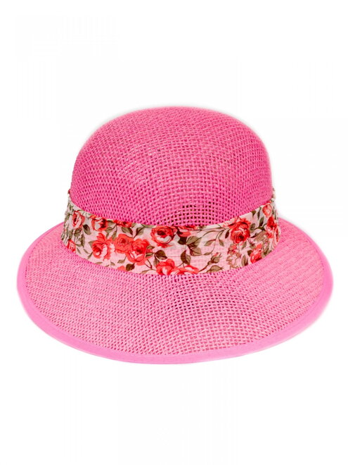 Női kalap szalaggal KDS- 19 rózsaszín