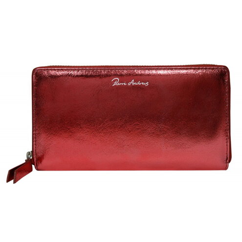 Dámska kožená peňaženka PIERRE ANDREAUS N511 metalická červená