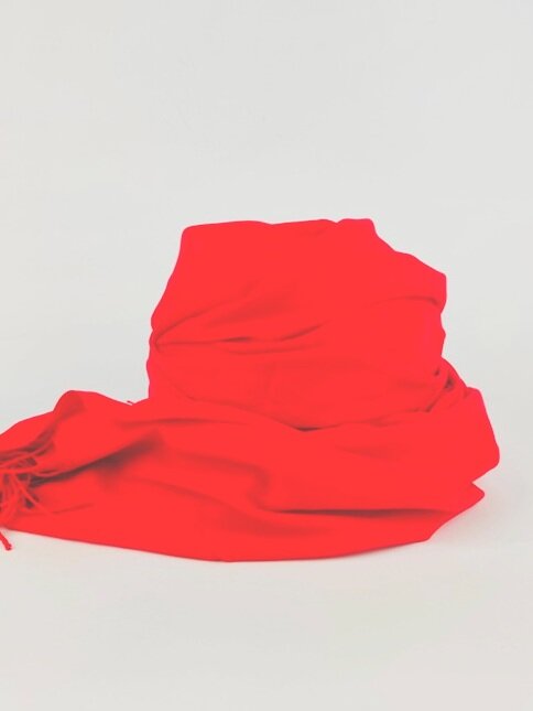 Bavlnená šatka jednofarebná červená