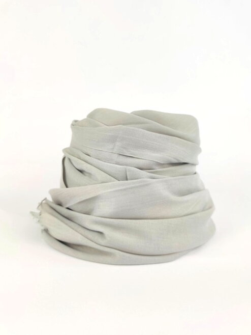 Bavlnená šatka jednofarebná sivá