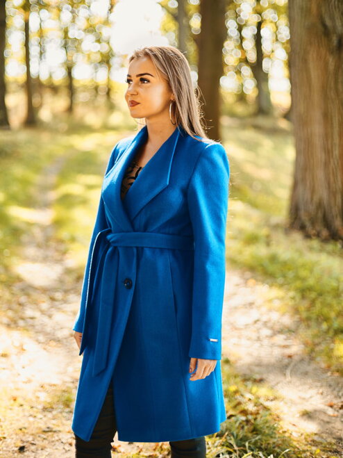 Női kabát télre VENUS királykék színben