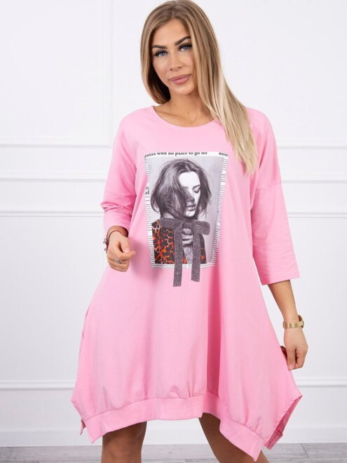 Női sportruha rózsaszín 9007-es mintával