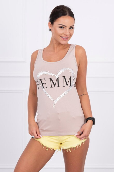 Női trikó  FEMME 9000-1 világosbarna színben
