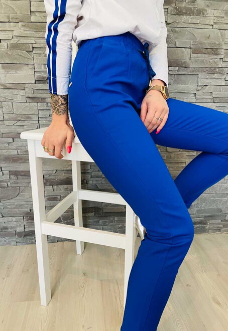 Dámske elegantné nohavice FREESIA MsF14 kráľovsky modré