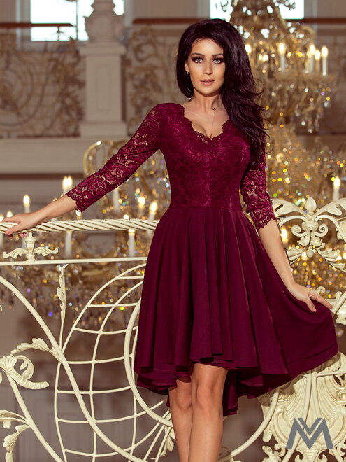 Elegáns női ruha 210-1 bordó