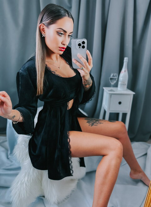 Női pizsama szett JANNYS VSB22 black 
