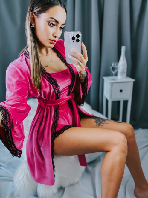 Rövidnadrágos pizsama szett JANNYS VSB22 dark pink