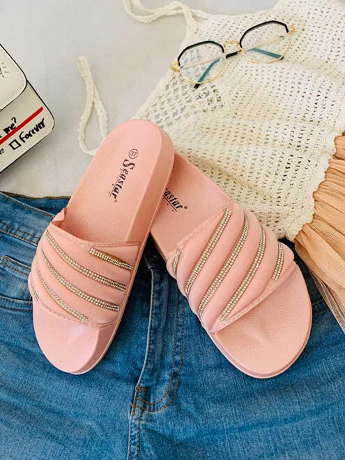 Modern női strandpapucs CK176 régi rózsaszín