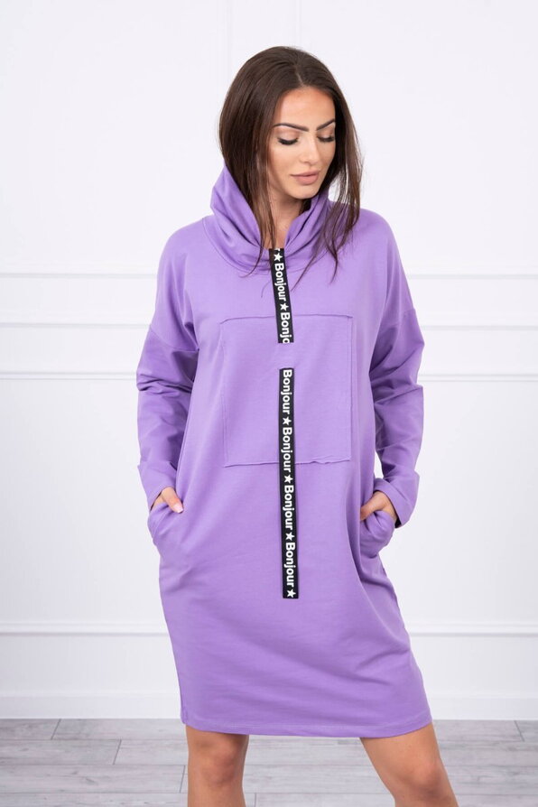 Hosszú pulóver vagy ruha lila színben 0153