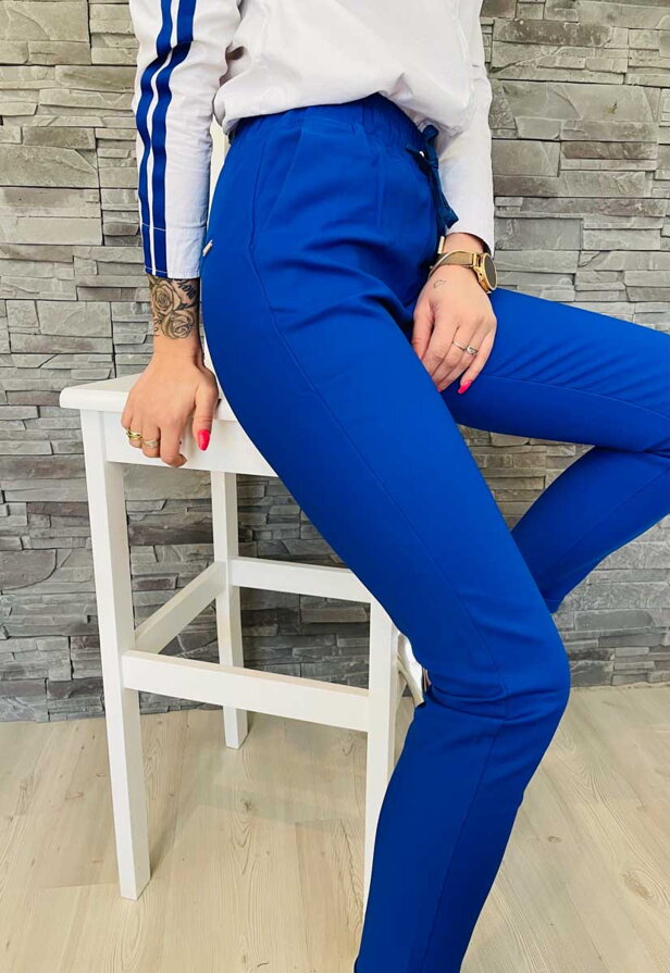 Dámske elegantné nohavice FREESIA MsF14 kráľovsky modré