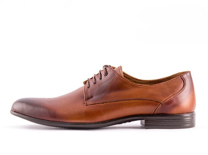 Eleganckie buty - skórzane model 138T - brązowe
