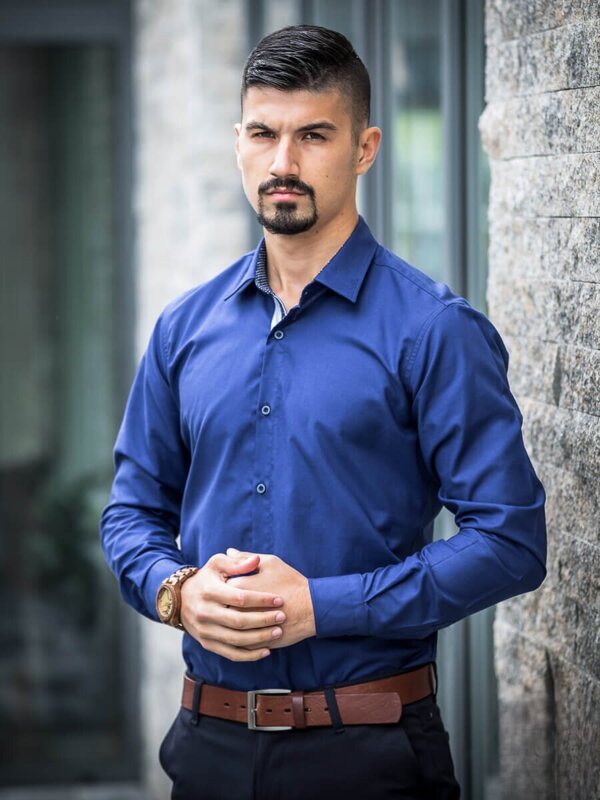 Sötétkék férfi ing VS-PK-1852